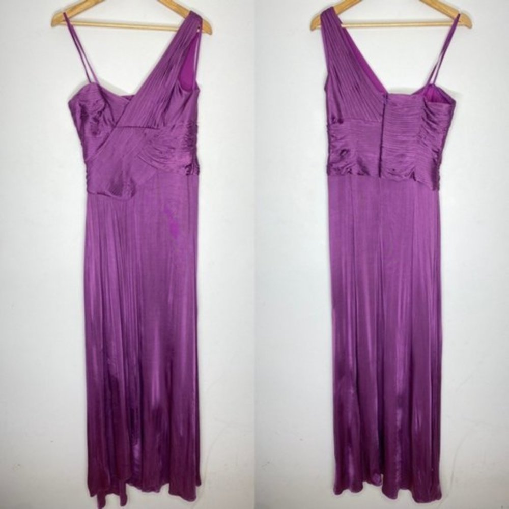 BCBGMaxaria One Shoulder Nikita Maxi‎ Dress Women Size Medium - Picture 4 of 9